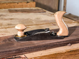 Melbourne Tool Company Low Angle Smoothing Plane with Extra Blades in Woodworking Setting