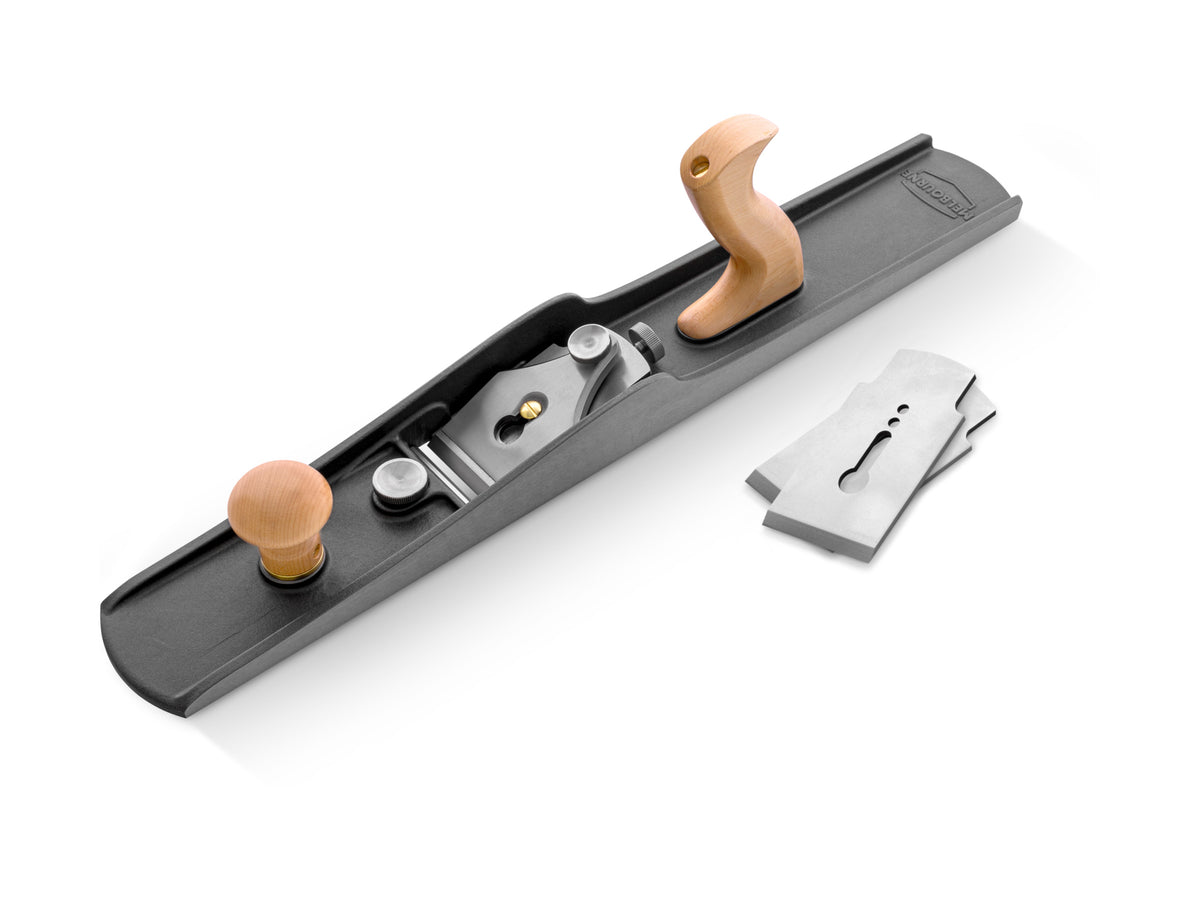 Melbourne Tool Co. Low Angle Jointing Plane with Extra Blades, ideal for precise woodwork on large projects