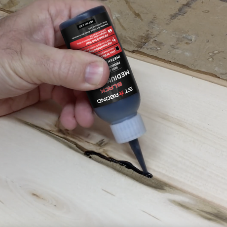 Starbond Black Medium-Thick CA Super Glue for Wide Voids & Impact Resistance