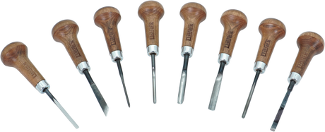 Narex Set of 8 Engraving Palm Chisels for Woodcut and Linocut
