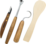 Narex Set of 4 Spoon Carving Tools Plus Spoon Blank