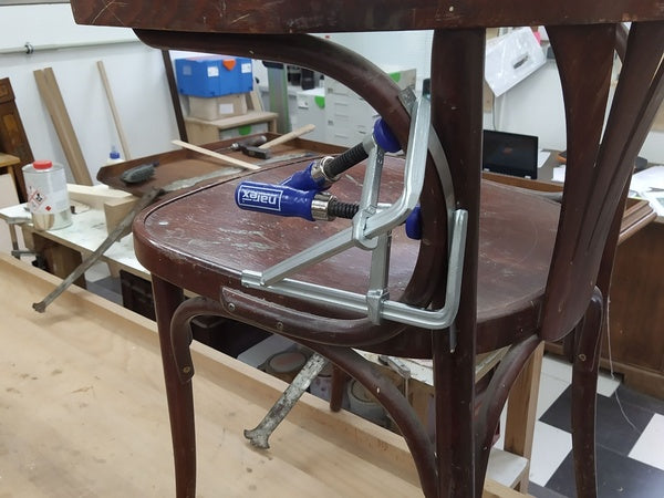 Narex Uni Scraper Flexible Multi-Purpose woodworking tool in use for precision scraping tasks