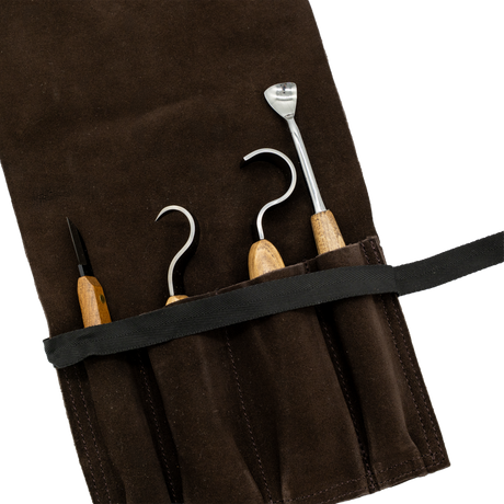 Narex Set of 4 Spoon Carving Tools in Leather Roll