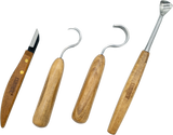 Narex Set of 4 Spoon Carving Tools in Leather Roll
