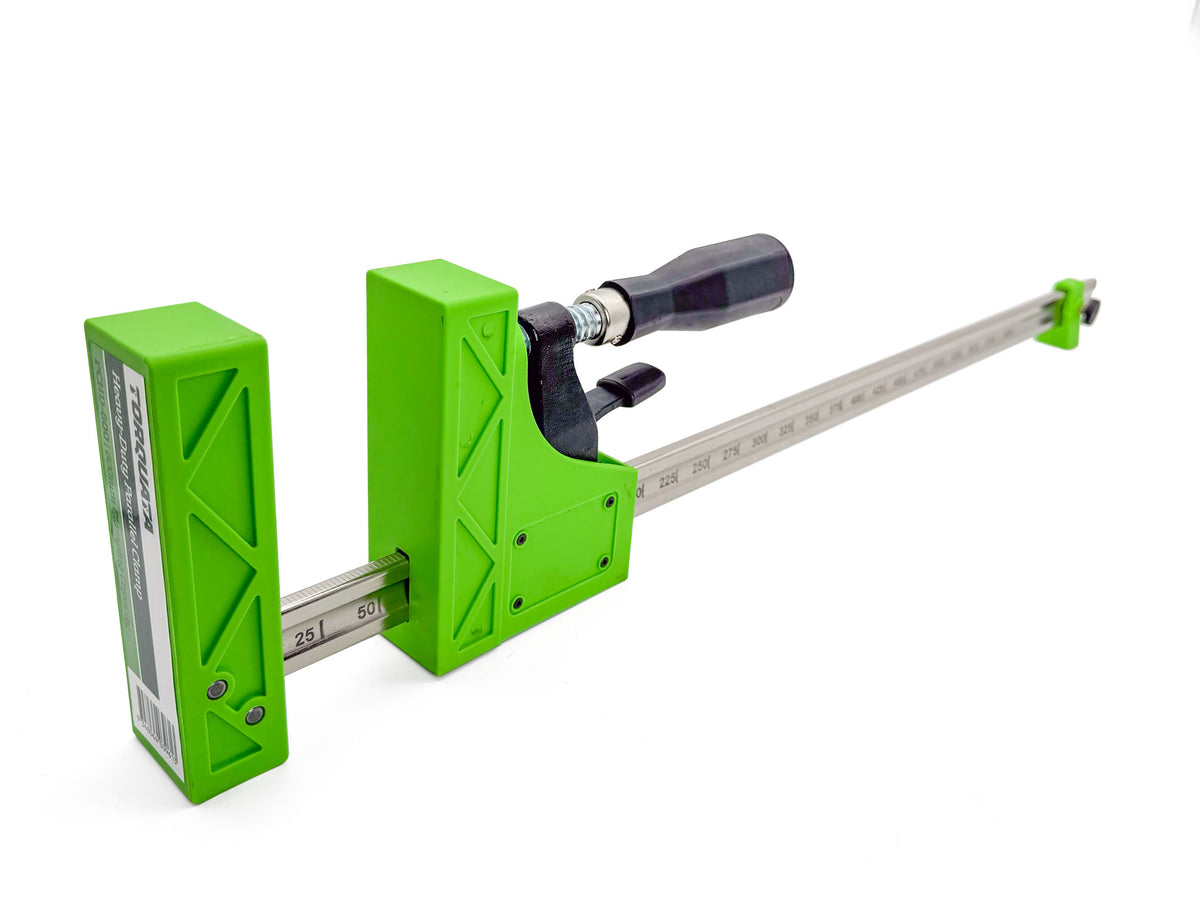 Torquata Heavy-Duty 600mm Capacity Panel Clamp in use on woodworking project