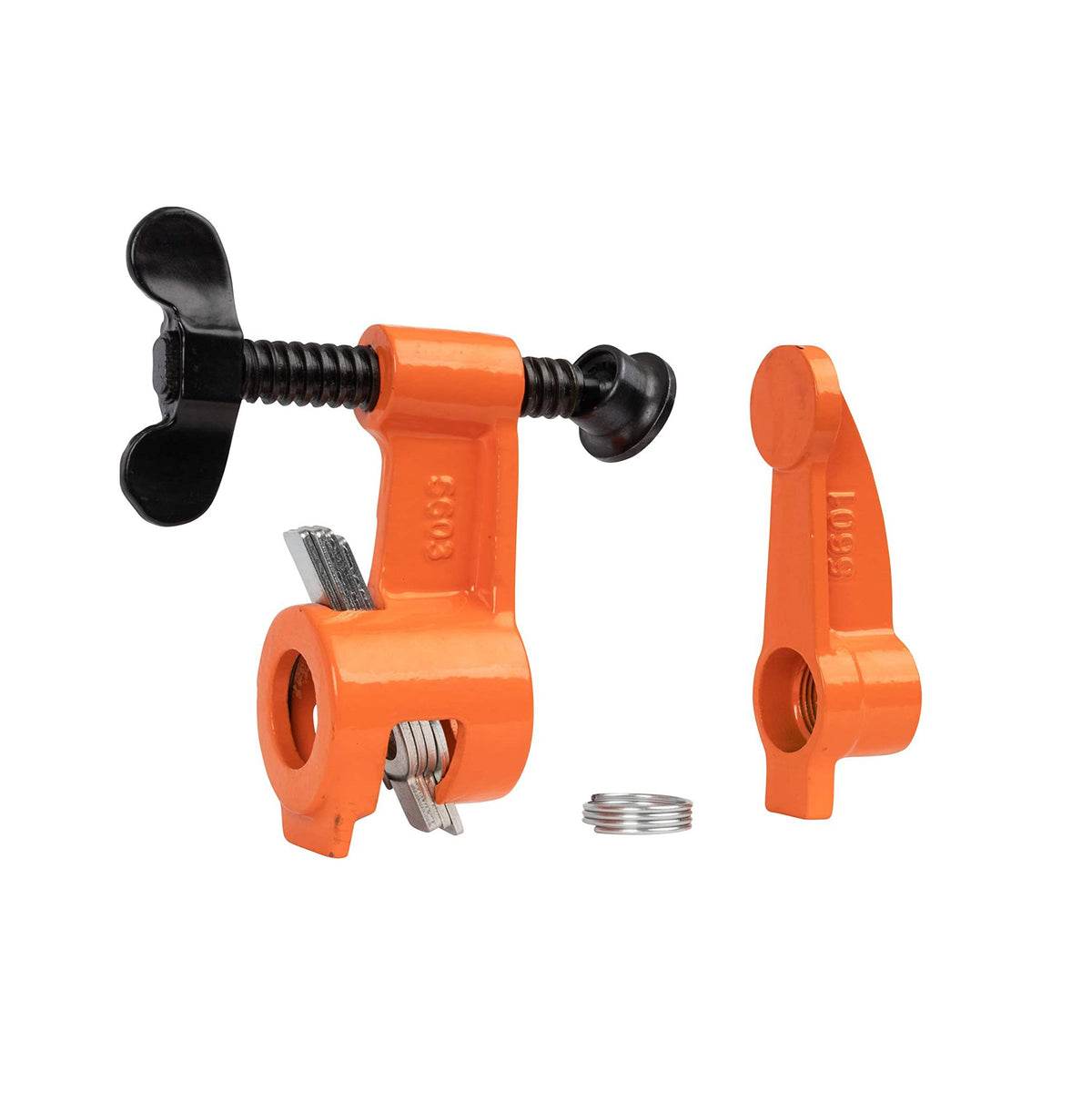 Pony Jorgensen Deep Reach Pipe Clamp with 2100mm 3/4in Pipe in use on woodworking project