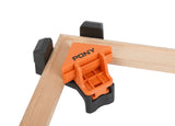 Pony Jorgensen Quick-Release Corner Clamps in action, holding boards at perfect 90-degree angles