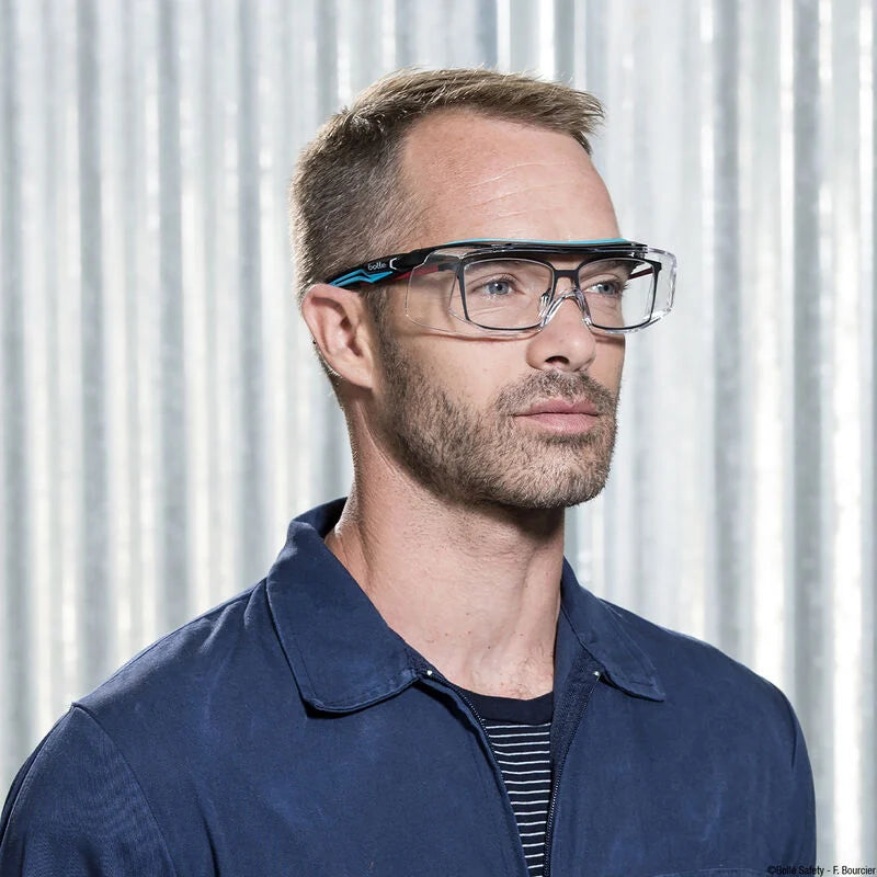 Bollé clear lens over glasses safety glasses for prescription wearers