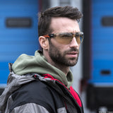 Bollé Safety Ness+ Copper Lens Safety Glasses, ultra wrap-around design for comfort and protection