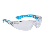 Bollé Safety Rush+ Clear Lens Safety Glasses - Panoramic Vision, Lightweight Design