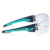 Bollé Safety Silex Clear Safety Glasses with Flex 160° technology and panoramic vision, providing ultimate comfort and protection