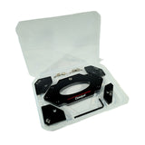 Dasqua Corner Chamfer Template Set of Six 5-40mm Router Jig in use on wood with chamfered edges