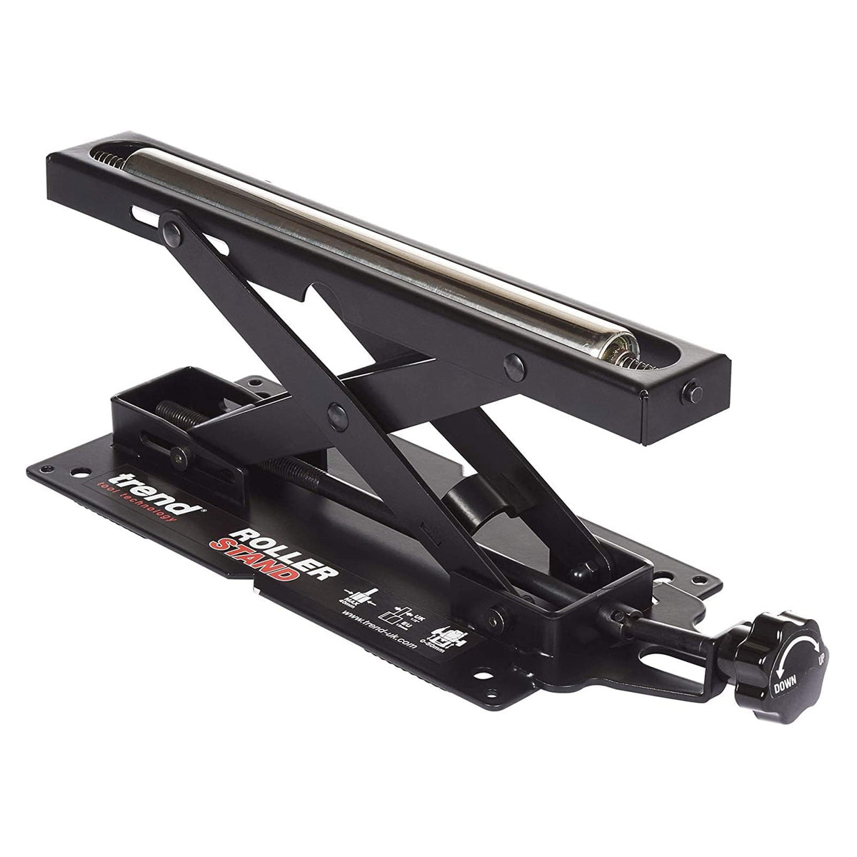 Adjustable Benchtop Roller Stand for Trend Mitre Saw with 62kg Capacity