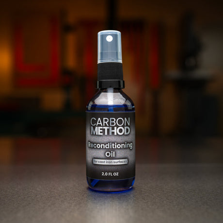 Carbon Method Reconditioning Oil rejuvenating cast iron surface with nylon abrasive pads