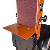 Sherwood 6 x 10in Benchtop Belt and Disc Sander 800W in action on wood piece