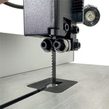 Sherwood 9in Benchtop Bandsaw 300W in use, showcasing precise cutting capability