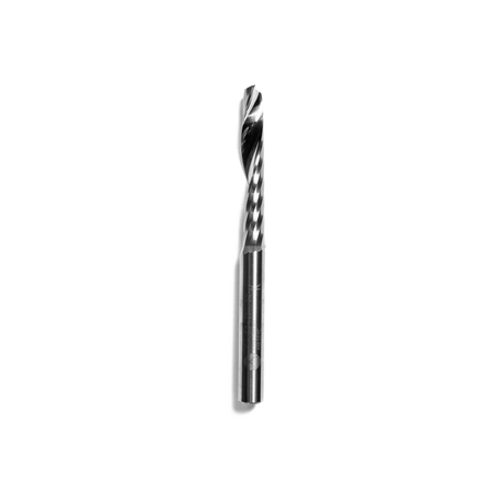 1/4in x 1-1/2in Up-Spiral O-Flute CNC Router Bit showcasing precision and durability for acrylic cutting in woodworking