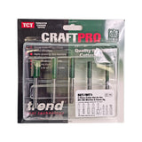 Trend CraftPro 1/4in Shank Straight Router Bits Set of 5 in Australian woodworking tools store