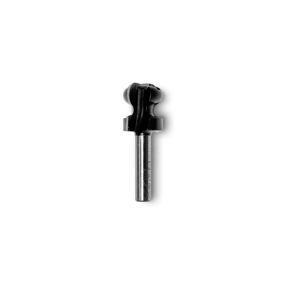 Australian-made Shaper Tools 22mm x 16mm Fingerpull CNC Router Bit showcasing rounded profile for integrated fingerpulls