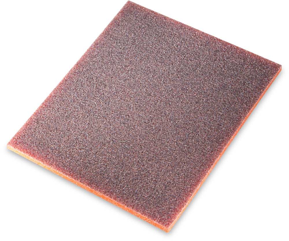 SIA Abrasives 7979 siasponge flat Abrasive Foam Pad in use for fine sanding and scuffing, high flexibility for contours and profiles