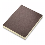 SIA Abrasives 7983 siasponge flex Abrasive Foam Pad 98 x 120 x 13mm in use, showing its extra-soft foam for sanding flexibility