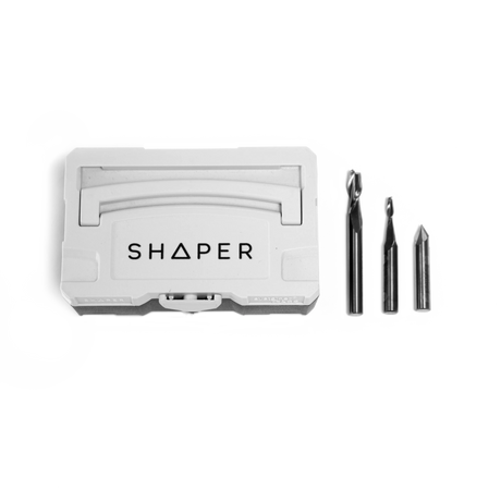 Shaper Tools 3-Piece Essential Bit Kit in Shaper Micro-Systainer with custom foam insert