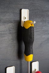 Superhooks Nimble Hook White 3 Pack - Versatile tool holder for small items, keys, and tools. White hook design