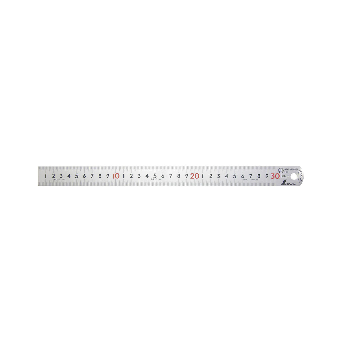 Shinwa Pick-Up Metric Ruler Stainless Steel