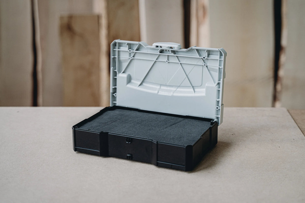 Shaper Tools Mini Systainer with Customizable Foam Insert, ideal size for tool storage and organization