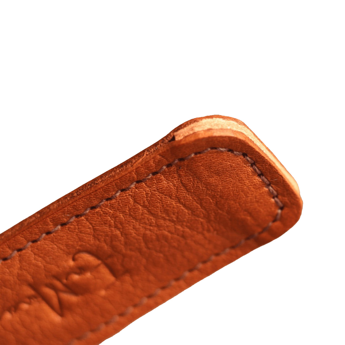 En Mina Straight Knife Cover Tan Leather