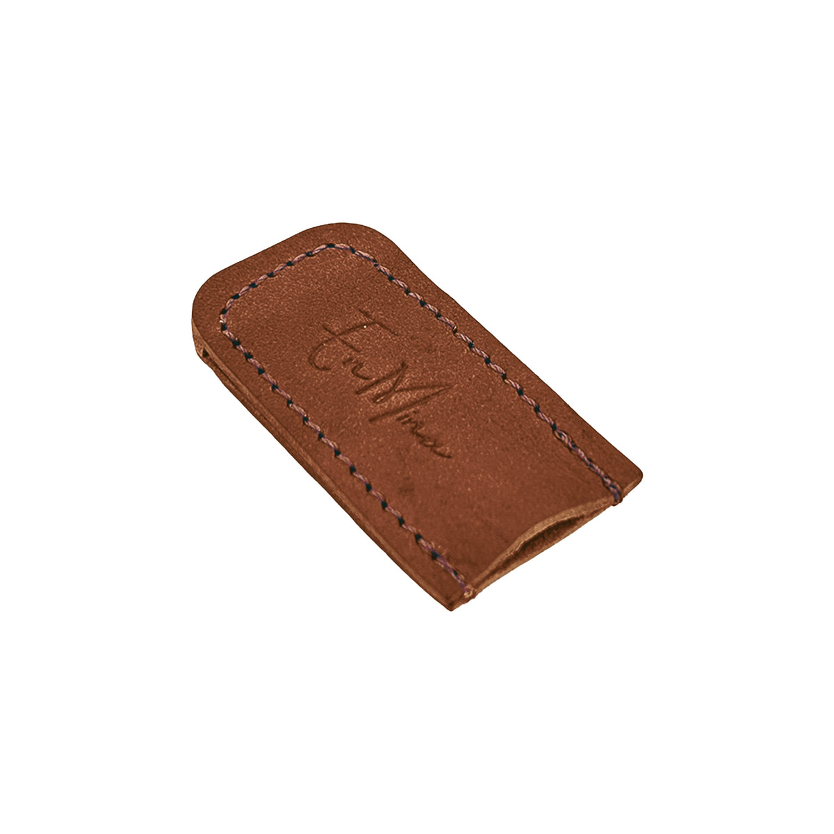 En Mina Straight Knife Cover Tan Leather