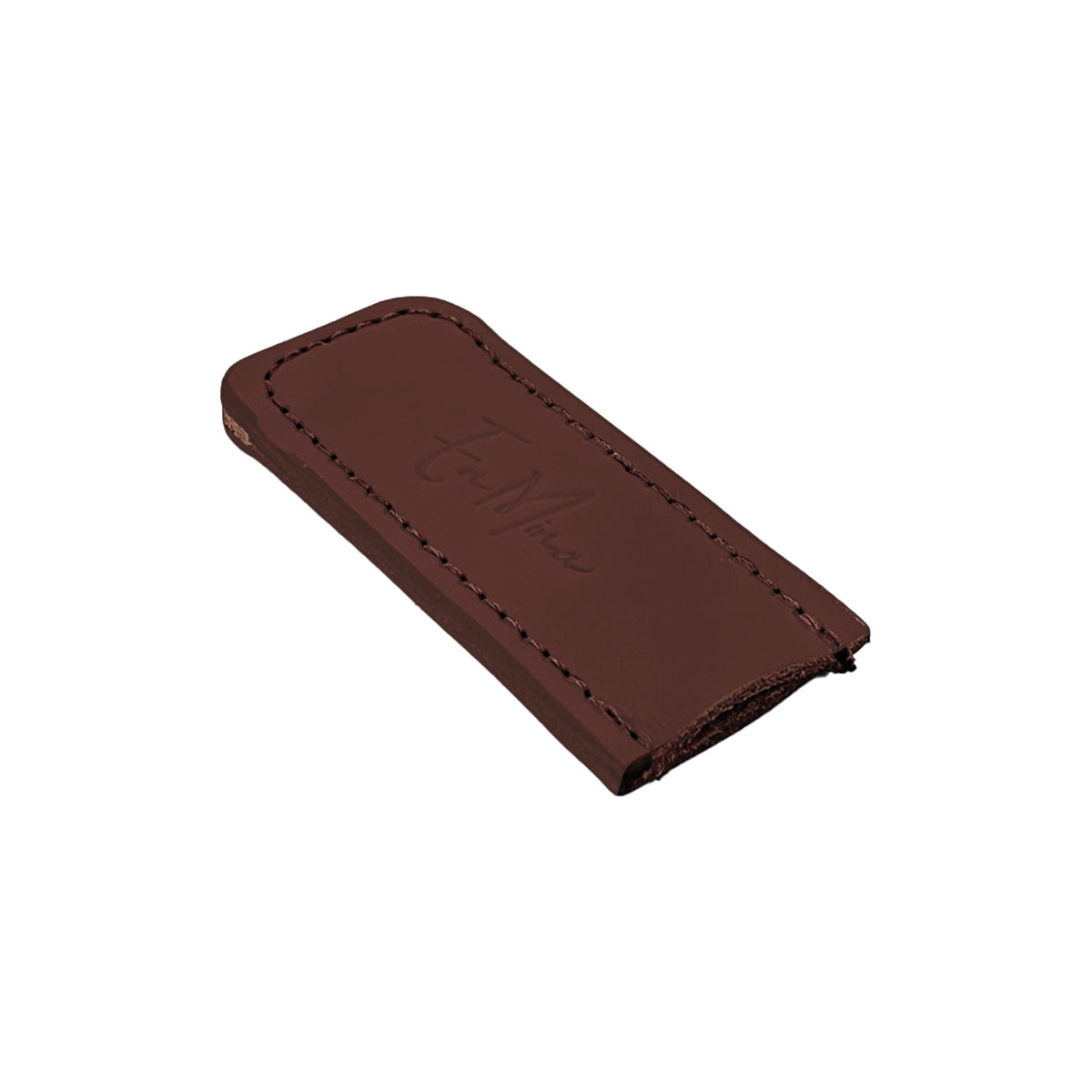 En Mina Straight Knife Cover Tan Leather