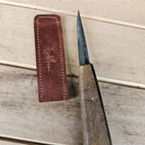 En Mina Straight Knife Cover Tan Leather