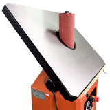 Sherwood Pedestal Oscillating Spindle Sander 750W Cabinet Stand in action smoothing contours and curves precisely