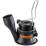 Arbortech SpheroPlane carving attachment for angle grinder, showcasing adjustable carving radius for convex & concave woodworking projects