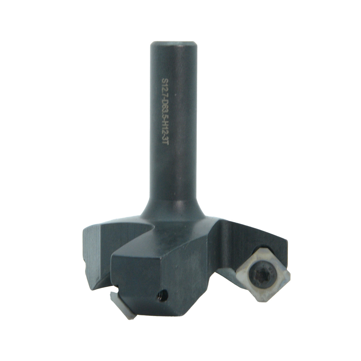 Torquata 3-Flute Surface Planing Carbide Insert Router Bit 63.5mm Diameter 1/2in Shank