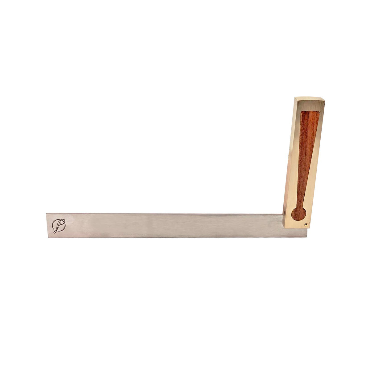 Ironbark Toolworks Try Square Brass Mulga Inlay woodworking tool close-up