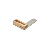 Ironbark Toolworks Try Square Brass with Mulga Inlay, showcasing exquisite craftsmanship and precision woodworking tool design