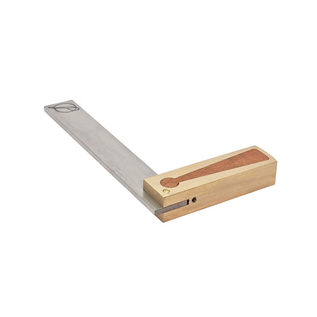 Ironbark Toolworks Try Square Brass with Mulga Inlay, showcasing precision craftsmanship and Australian quality