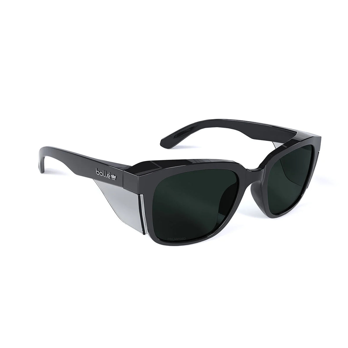 Bollé Safety STKS 410 Polarized Lens Gloss Black Frame - Eco-conscious safety glasses with ergonomic design