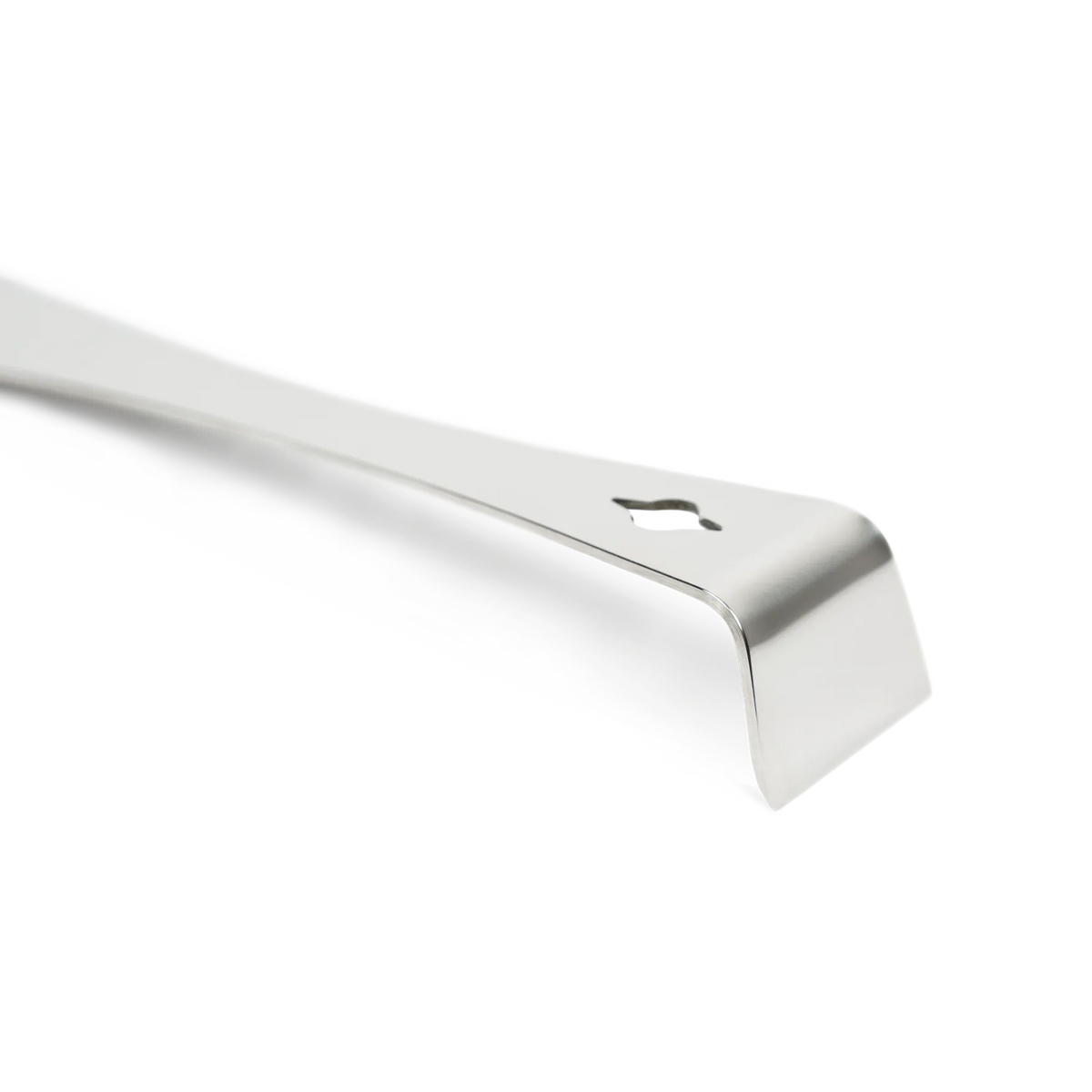 Shaper Tools Stainless Steel Pry Bar 240mm angled view, precision sharpened for gentle part removal