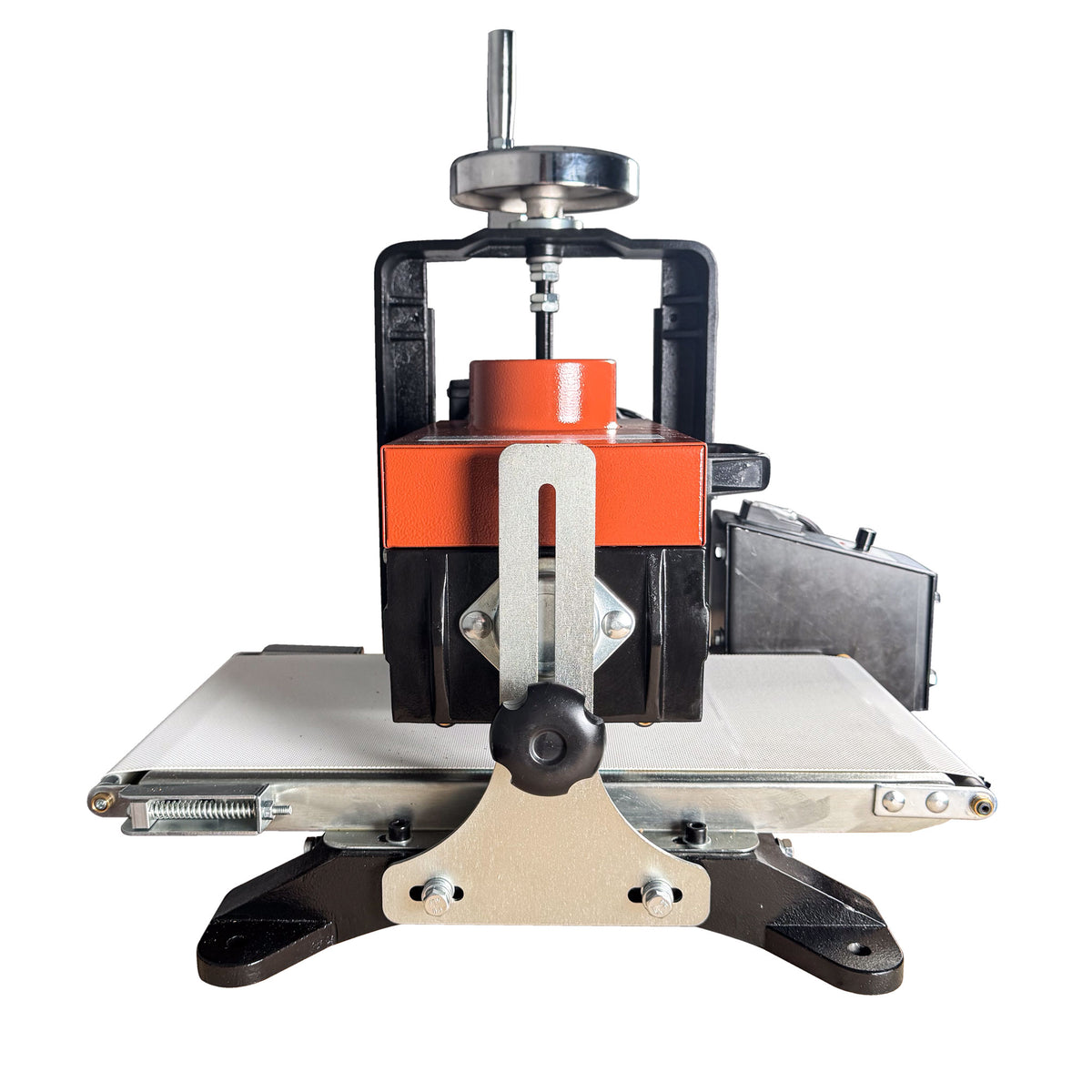 Sherwood 10in Benchtop Drum Sander in action, sanding wood surface smoothly