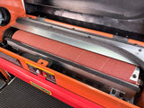 Sherwood 18in Wide Drum Sander showing fixed sanding drum on open mobility stand