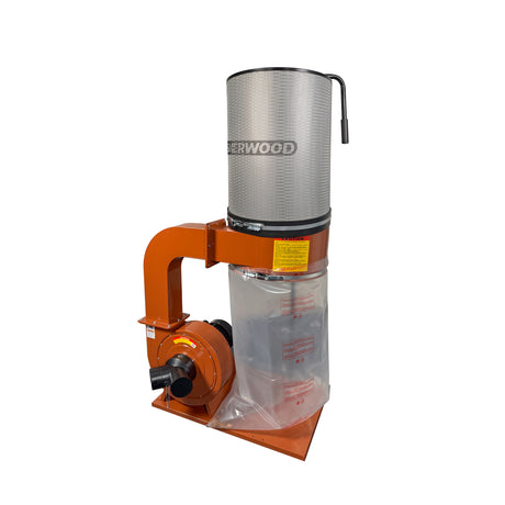 Sherwood 2HP Dust Extractor with HEPA Pleated Filter Cartridge, designed for superior woodworking dust collection