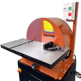 Sherwood 20in Disc Sander with Cabinet Stand in workshop setting