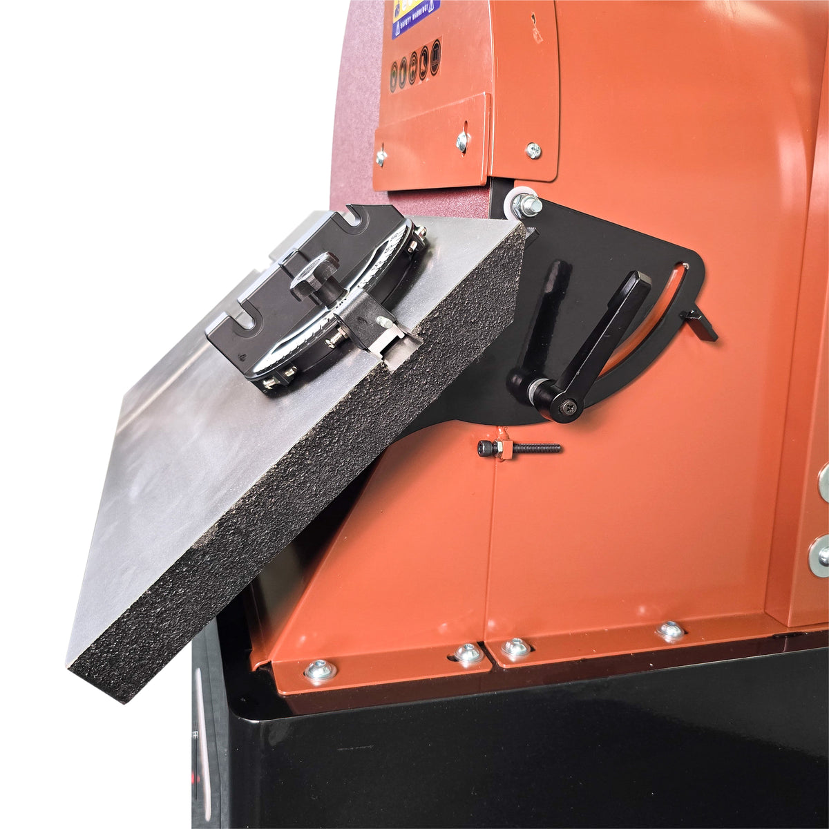 Sherwood 20in Disc Sander with Cabinet Stand: Heavy-duty woodworking tool for precise sanding in workshop settings