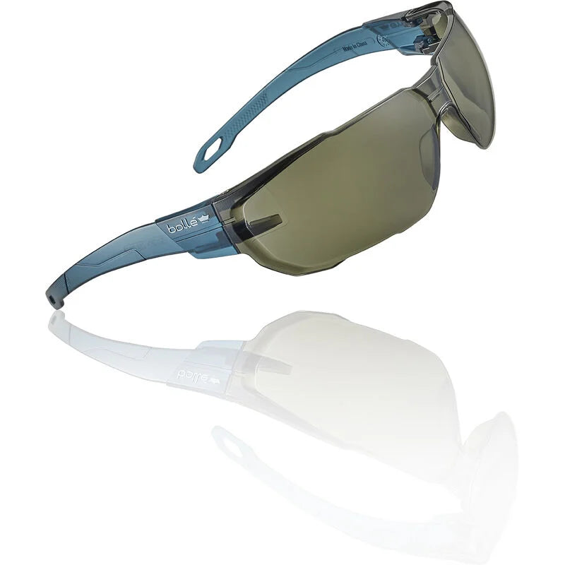 Bollé Swift Smoke Lens Safety Glasses with Platinum Lite Coating - Front View