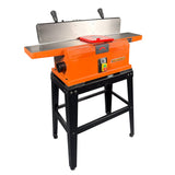 Sherwood 6in Benchtop Jointer with Helical Spiral Head - Portable planing solution with genuine helical cutterhead on open stand