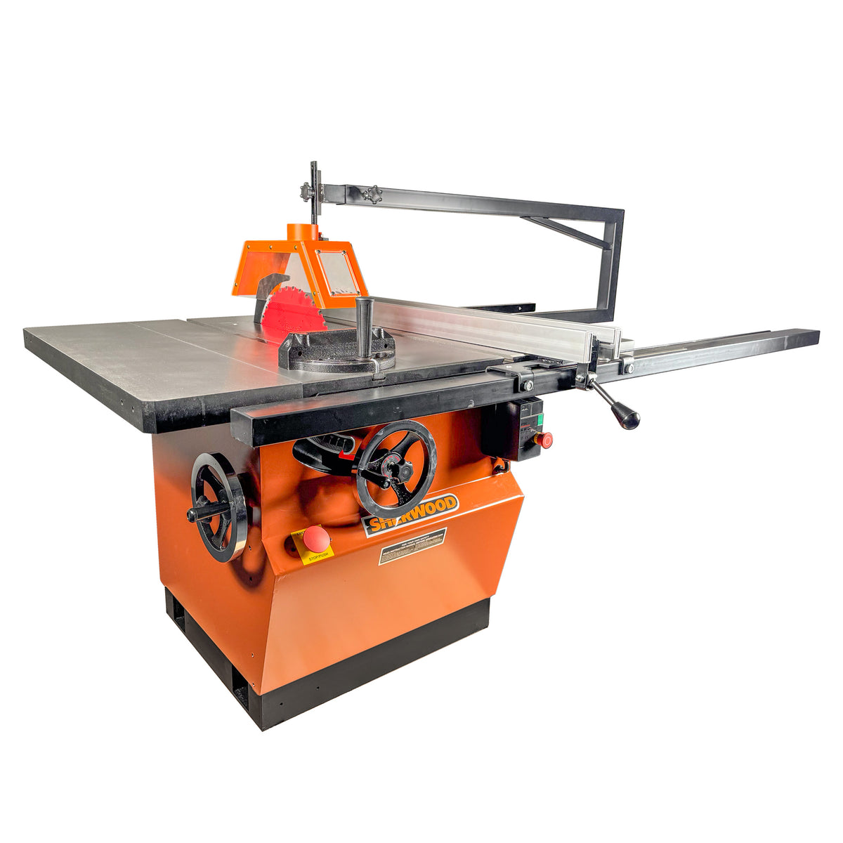 Sherwood SWMS-406 Heavy-Duty Cabinet Table Saw in action, perfect for deep cuts in challenging timbers