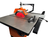 Sherwood 16in Heavy-Duty Cabinet Table Saw in action cutting through challenging timber